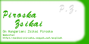 piroska zsikai business card